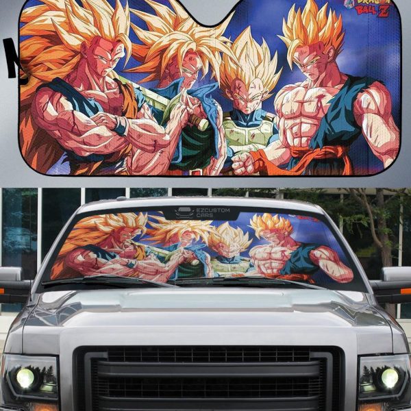 Goku Ultra Instinct DBZ Car Sun shade Anime Car Accessories