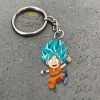 Son Goku Super Saiyan Blue Keychains Custom Dragon Ball Anime Car Accessories