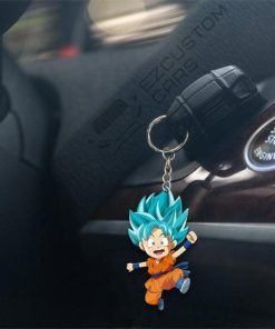 son goku super saiyan blue keychains custom dragon ball anime car accessories j6yn2