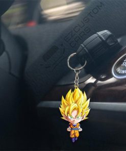 son goku super saiyan saiyan keychains custom dragon ball anime car accessories lep4i
