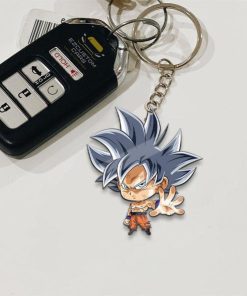Son Goku Ultra Instinct Keychains Custom Anime Dragon Ball Car Accessories