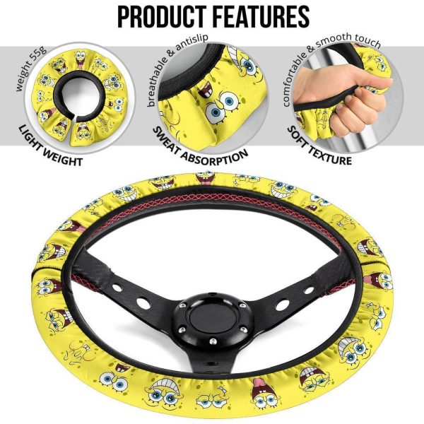 spongebob squarepants anime steering wheel cover 3ifum