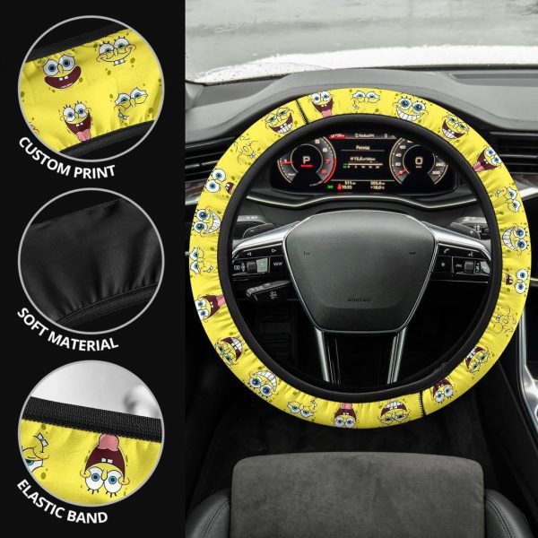 spongebob squarepants anime steering wheel cover 7f1aq