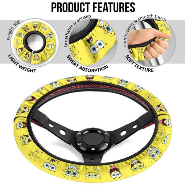 spongebob squarepants anime steering wheel cover b8vab
