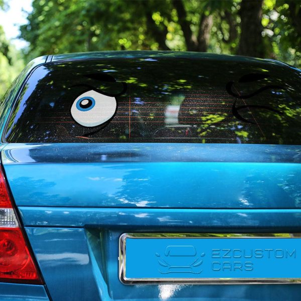 squint cartoon eyes car sticker custom car accessories vmdxk