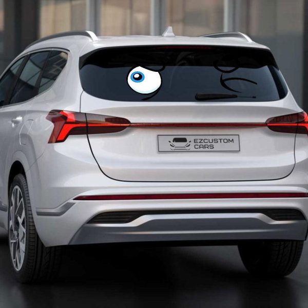 squint cartoon eyes car sticker custom car accessories zlgvk