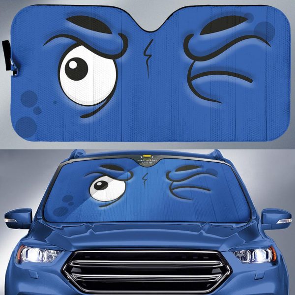 squint cartoon eyes car windshield sunshade nivc7