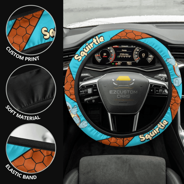 squirtle pokemon anime steering wheel cover zgh98