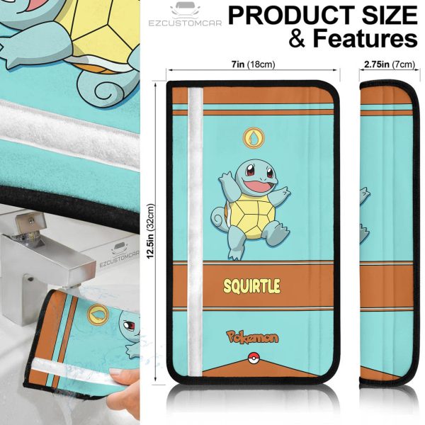 squirtle seat belt cover custom pokemon gift car accessories kyiqj