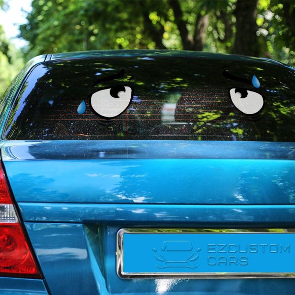 startle cartoon eyes car sticker cartoon car accessories 7w2tr