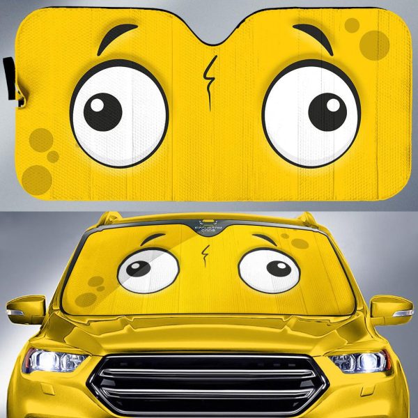 startle cartoon eyes car windshield sun shade akiod
