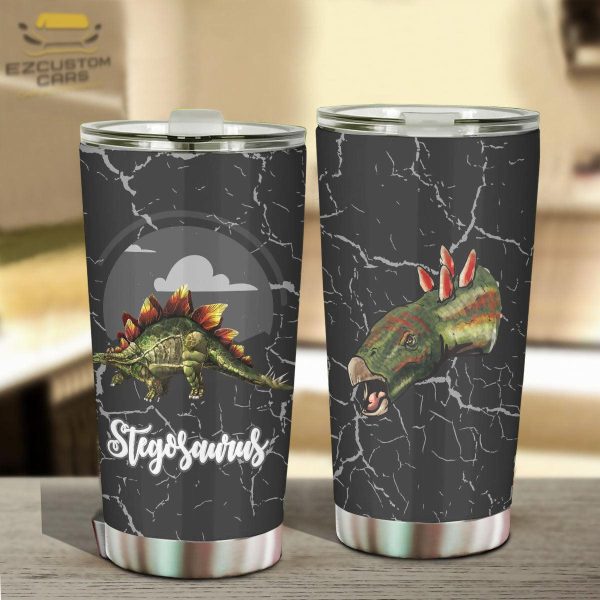 stegosaurus car tumbler cup custom dinosaur car accessories dzp9j