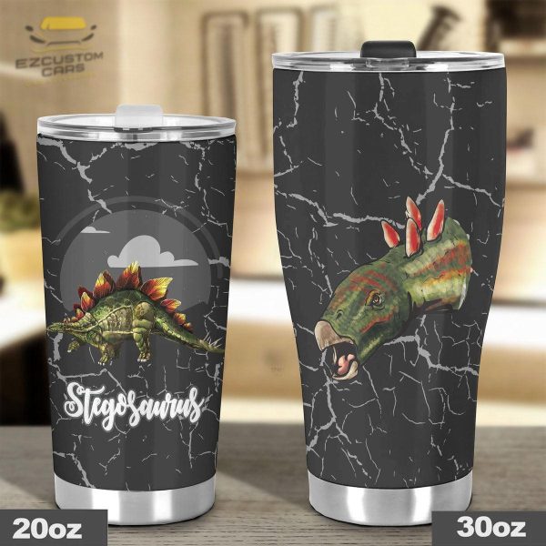 stegosaurus car tumbler cup custom dinosaur car accessories yd2gb