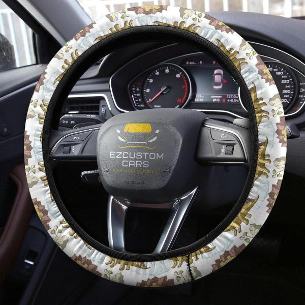 stegosaurus pattern anime steering wheel cover custom dinosaur car accessories akc5z