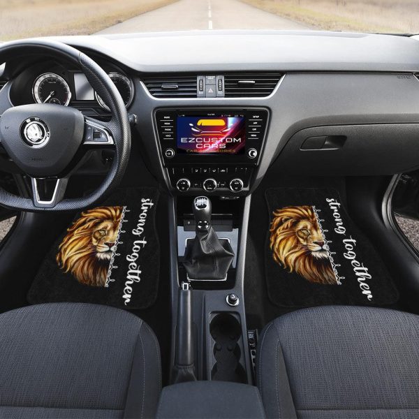 strong together lion car floor mats custom lion car accessories el1dd