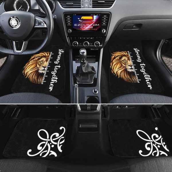 strong together lion car floor mats custom lion car accessories u7pg3