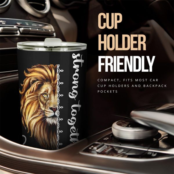 strong together lion car tumbler cup custom lion car accessories erugo