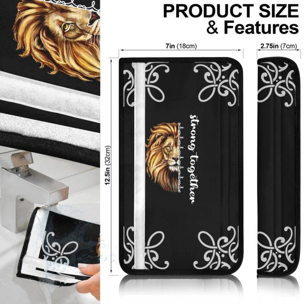 strong together lion seat belt covers custom lion car accessories mlk6z