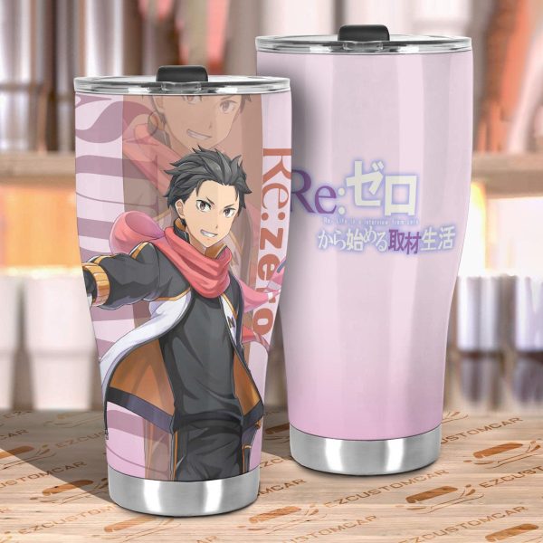subaru re zero car tumbler cup custom anime rezero car accessories xlu7e