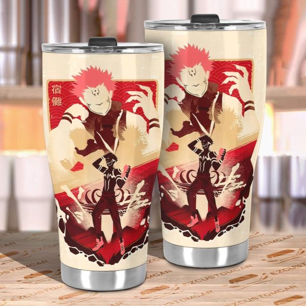 sukuna car tumblers cup custom jujutsu kaisen anime car accessories ucu7k