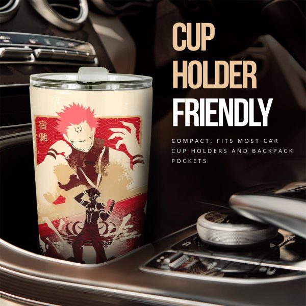 sukuna car tumblers cup custom jujutsu kaisen anime car accessories v9tvb