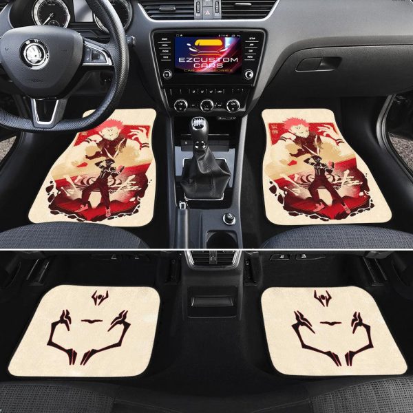 sukuna jujutsu kaisen car floor mats lru7y