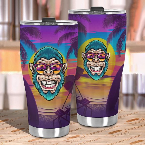 summer monkey car tumbler cup custom animal car accessories e0ouu