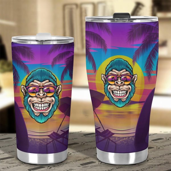 summer monkey car tumbler cup custom animal car accessories nvifa