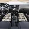 Sunflowers Line Car Floor Mats Custom Black And White Pattern Print