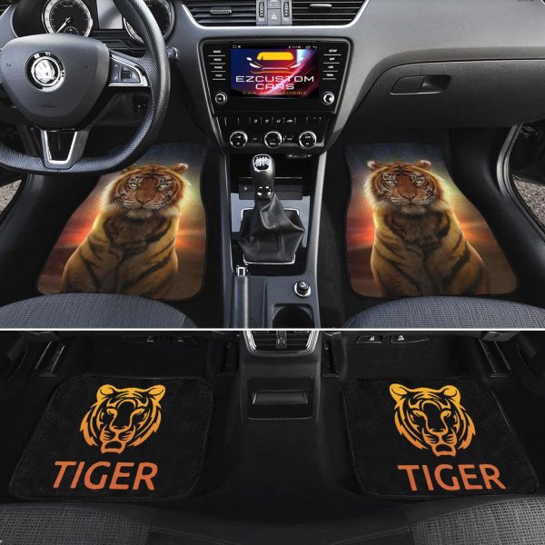 sunset tiger car floor mats custom tiger car accessories fkudn