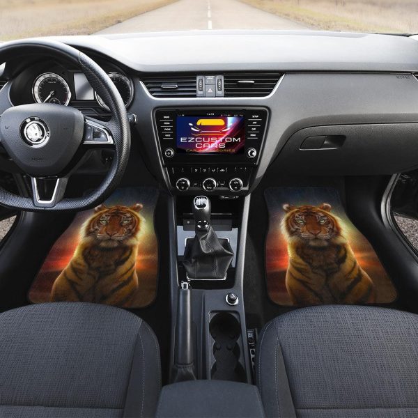 sunset tiger car floor mats custom tiger car accessories hdlwo