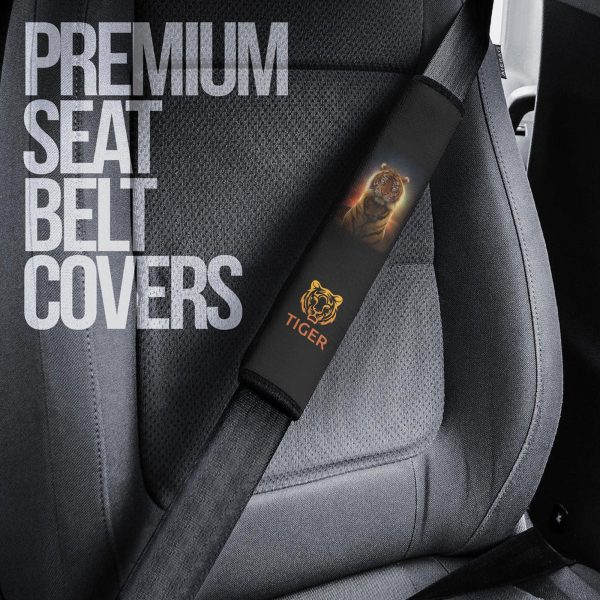 sunset tiger seat belt covers custom tiger car accessories 2ivhp