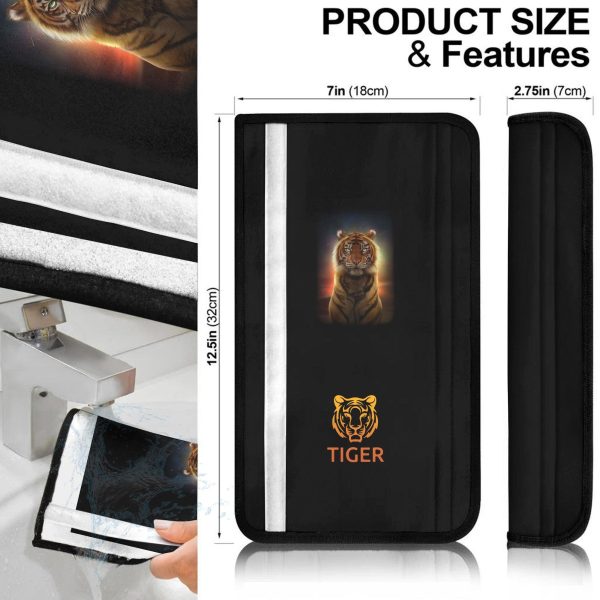 sunset tiger seat belt covers custom tiger car accessories m2ek4