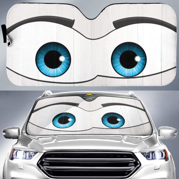 Cross-Eyed Cartoon Custom Car Windshield Sunshades