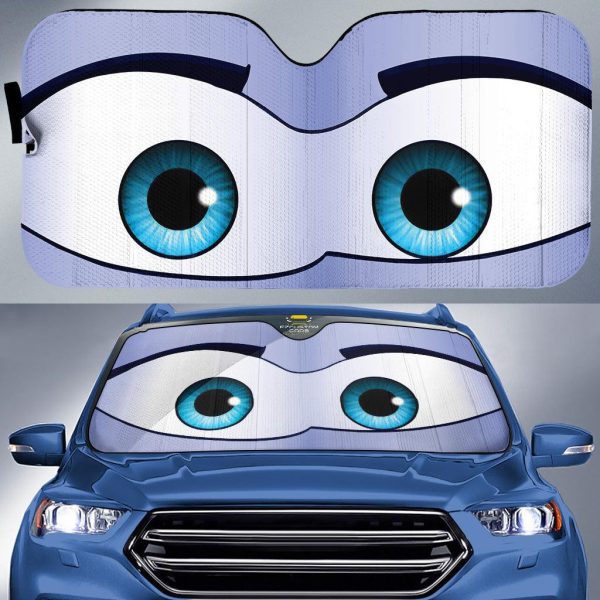 Surprised Cartoon Eyes Custom Car Windshield Sunshades