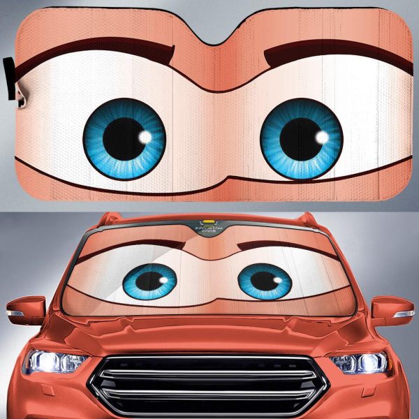 surprised cartoon eyes custom car windshield sunshades ocwmc