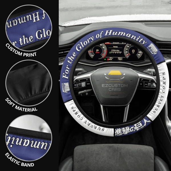 survey corps symbols anime steering wheel cover custom anime attack on titan car accessories qmbzr