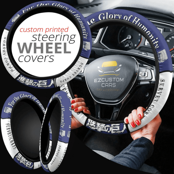 survey corps symbols anime steering wheel cover custom anime attack on titan car accessories zja8q