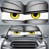 Suspicious Cartoon Eyes Funny Car Windshield Sun Shade