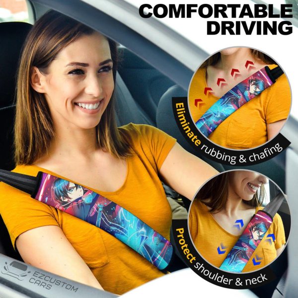 Sword Art Online Kirito Seat Belt Covers Anime Car Accessories
