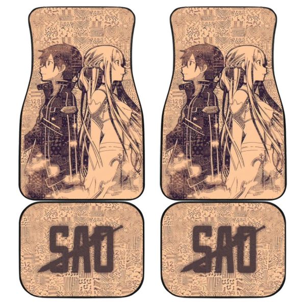 Kirito x Asuna Sword Art Online Anime Car Floor Mats