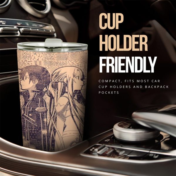 sword art online kirito x asuna car tumbler cup anime car accessories qmylf