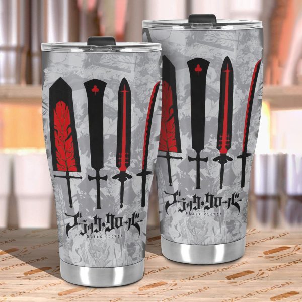 sword car tumbler cup custom black clover anime car accessories ivfkt