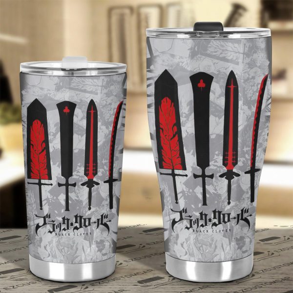 sword car tumbler cup custom black clover anime car accessories u69hx