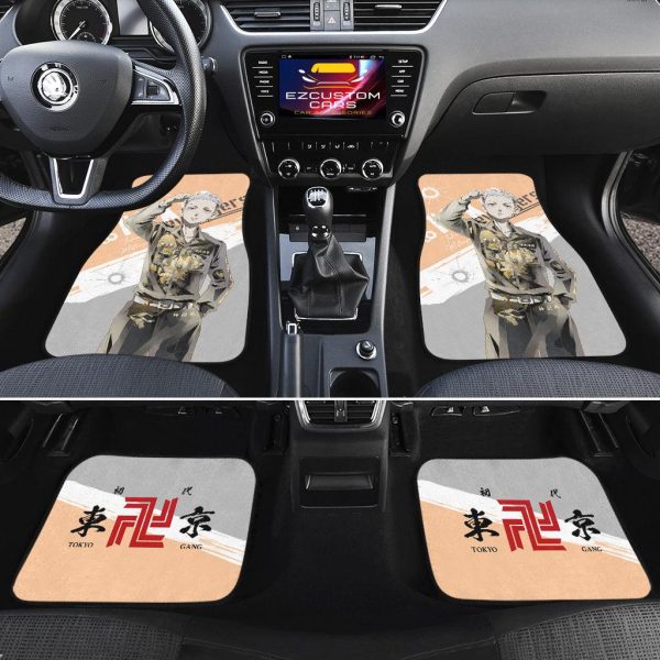 takashi car floor mats custom tokyo revengers anime car accessories juyts