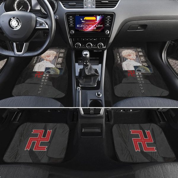 takemichi car accessories custom tokyo revengers anime car floor mats ko58x