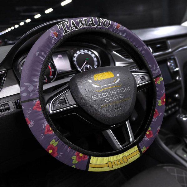 Tamayo Demon Slayer Anime Steering Wheel Cover Custom Anime Car Accessories