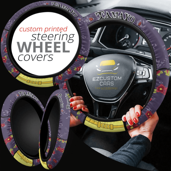 tamayo demon slayer anime steering wheel cover custom anime car accessories l43aw