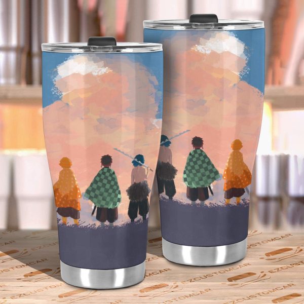 tanjiro car tumbler cup demon slayer anime car accessories xe2ao