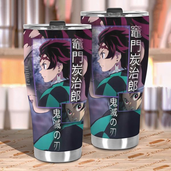 tanjiro custom demon slayers anime car tumbler cup car accessories vhmgg